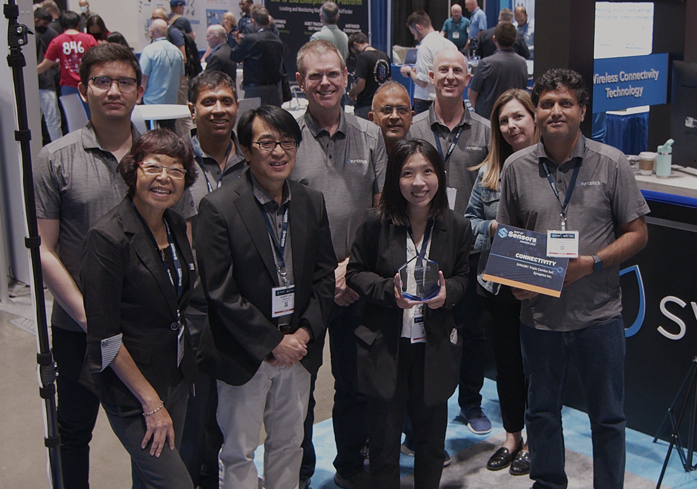 2022 Sensors Converge - Synaptics Team with Award for Triple Combo