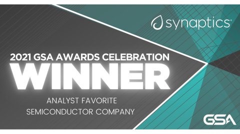 Synaptics Wins Analyst Favorite Semiconductor Company at GSA Awards