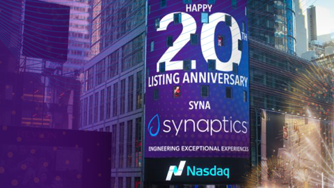 Synaptics Marks 20th Anniversary of IPO with NASDAQ Bell Ringing